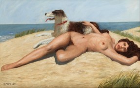 Marcel René von Herrfeldt_1890-1965_Shore-dog_Weiblicher Akt mit Windhund am Strand.jpg